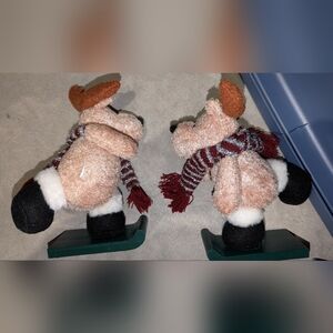 Plush Bear Figurines with Scarves